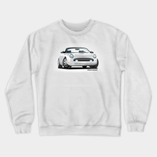 2002-2005 Retro Ford Thunderbird Light Silver Metallic Crewneck Sweatshirt